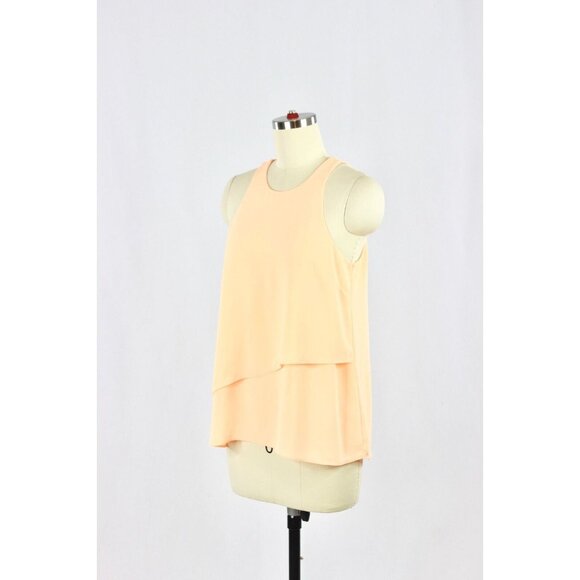 ELIZABETH AND JAMES Cheridah Neon Orange Chiffon Layered Tank Blouse, Size XS - Picture 4 of 9